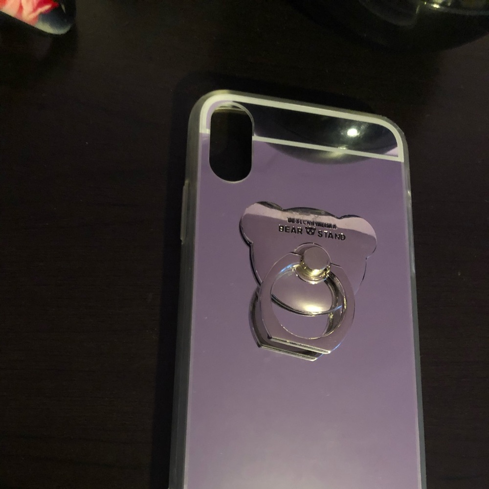 Reflective iPhone Case with Phone Ring Holder